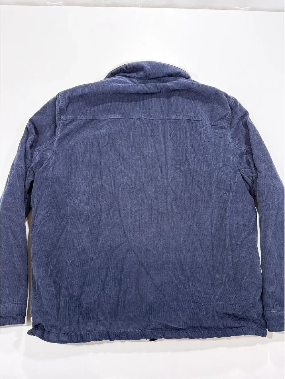 Levi’s Sherpa Trucker Jacket Mens XL Navy Corduroy Fleece Lined Snap Zip